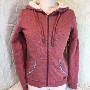 Roxy Sherpa Cozy Full Zip Hoodie, Small